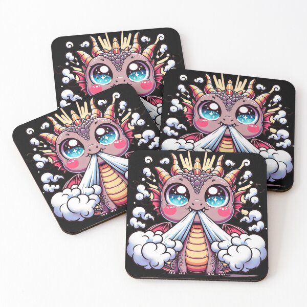 Item preview, Joyful Kawaii Dragon Breathing Smoke designed and sold by lAnJefurtifeu.