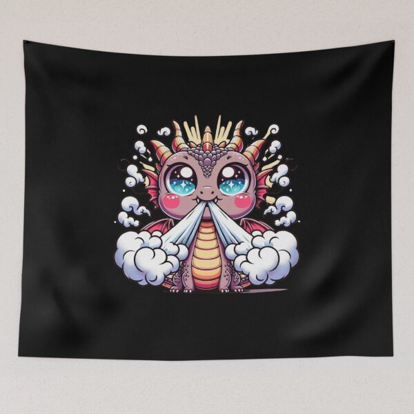 Item preview, Joyful Kawaii Dragon Breathing Smoke designed and sold by lAnJefurtifeu.