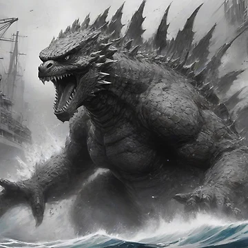 Artwork thumbnail, Godzilla Attacks by Ragedaddy72