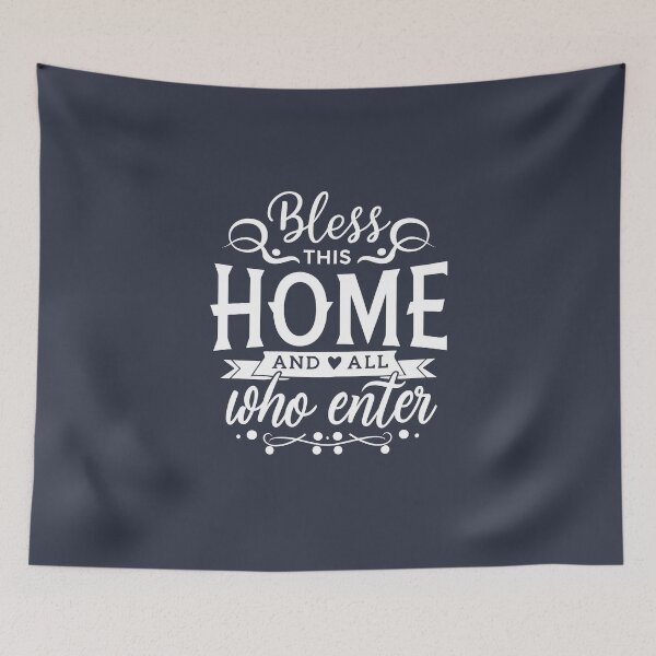 Item preview, Bless this home and all who enter /white text/ designed and sold by EmeraldeaArt.