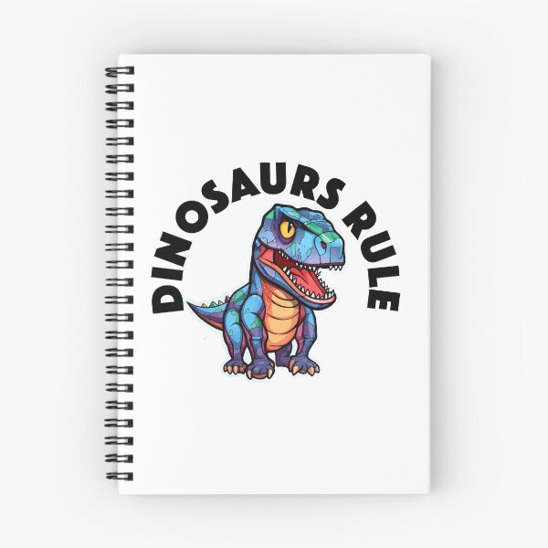 Item preview, Colorful Geometric Dinosaur - Dinosaurs Rule (Black Lettering) designed and sold by VelvetRoom.
