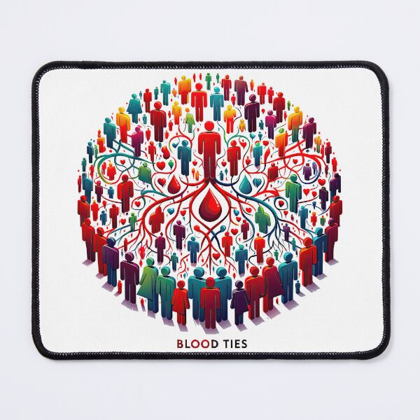 Artikelvorschau, Global Blood Ties Community Donor Tee – Bewusstsein für Blutspende entworfen und verkauft von MAPDDesigns.
