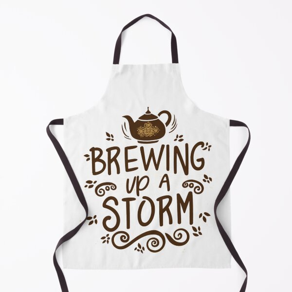 Item preview, Motivational Tea Art: Brewing Up A Storm - Teapot Dark Brown Message designed and sold by HahaHandlesHub.