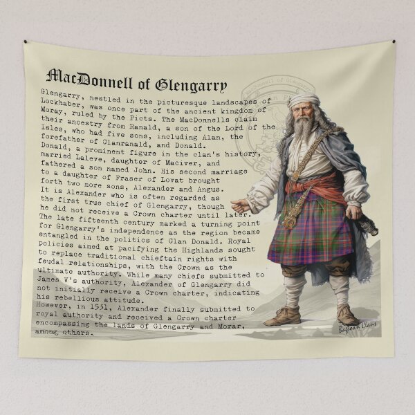 Item preview, MacDonnell of Glengarry Scottish Clan History  designed and sold by BagTown Clans.