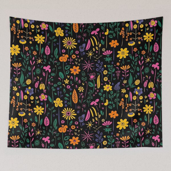 Item preview, Colorful and wild floral pattern designed and sold by randrdesign.