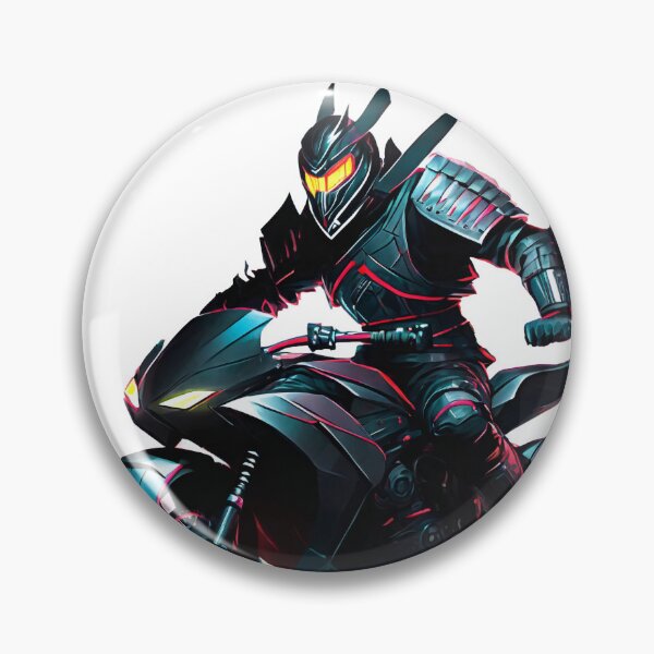 Item preview, Black Samurai on a Motorcycle designed and sold by BADESIGNZZ.