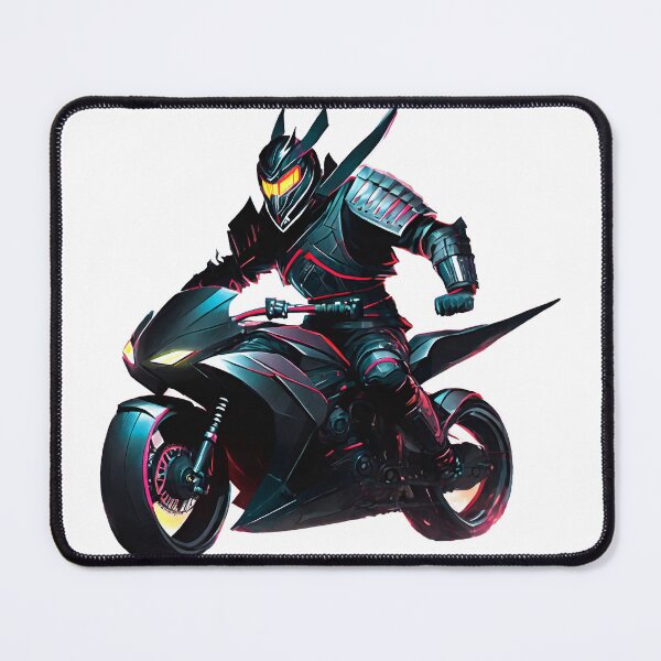 Item preview, Black Samurai on a Motorcycle designed and sold by BADESIGNZZ.