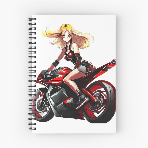 Item preview, Fierce Lady in Red on a Motorcycle designed and sold by BADESIGNZZ.