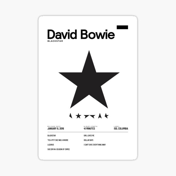 BOWIE ブラックスター 新聞広告 David Bowie - Blackstar