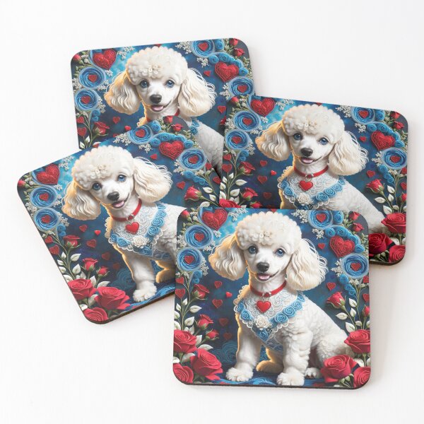Item preview, Adorable Poodle Red Roses Valentines Day designed and sold by purplesensation.