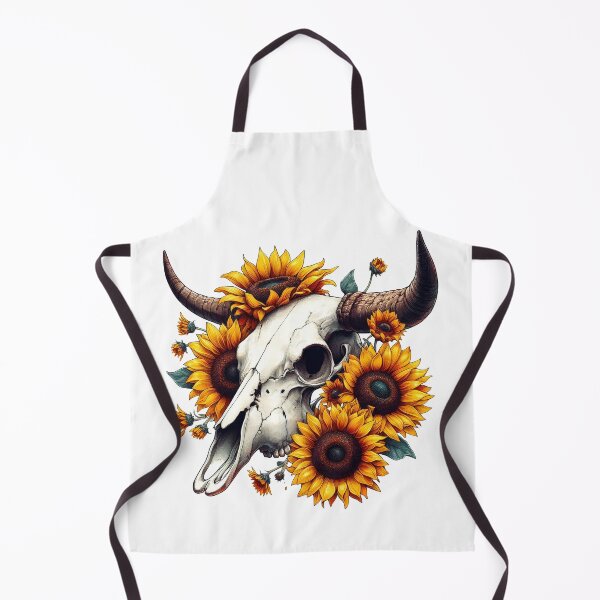 Item preview, Cow Skull With Sunflowers designed and sold by UnrealQuake.