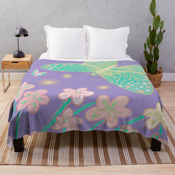 Item preview, green butterfly purple background designed and sold by janjacbu.