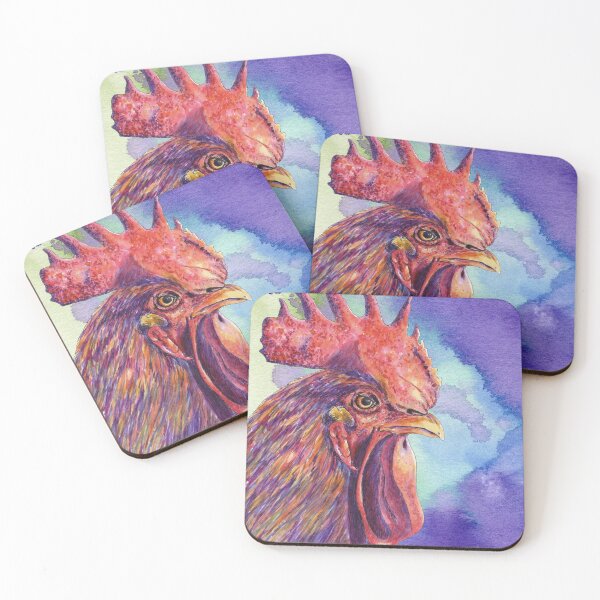 Item preview, Colorful Rooster designed and sold by Rhiannon Wolfe Art .