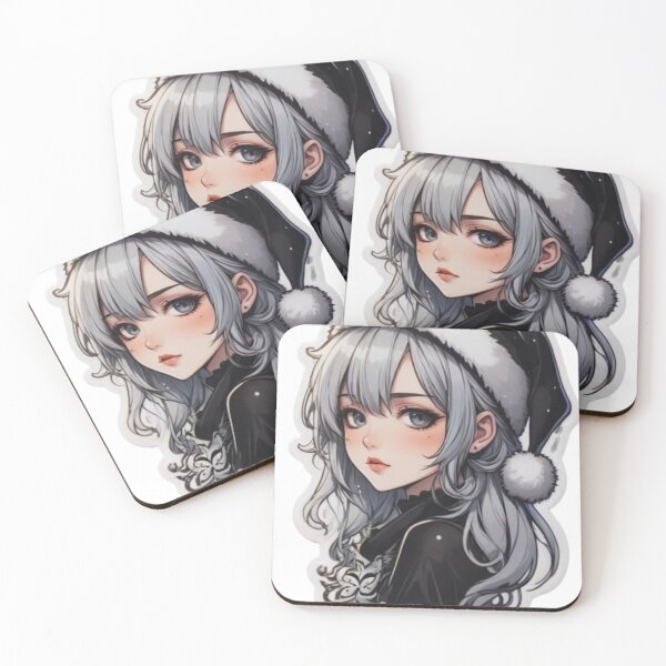 Item preview, Black Christmas Goth Anime Girl designed and sold by BlueJacketSword.
