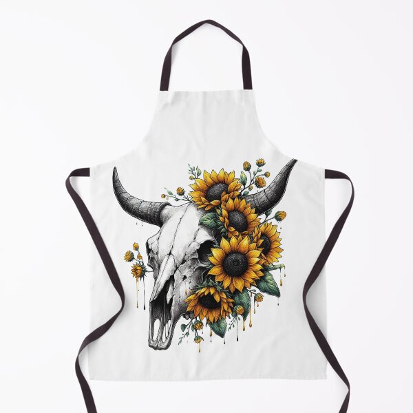 Item preview, Cow Skull With Sunflowers designed and sold by UnrealQuake.
