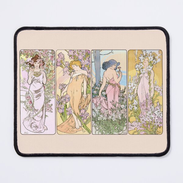 Item preview, HD. The Flowers,  Alphonse Mucha. HIGH DEFINITION designed and sold by MINDTHECHERRY.