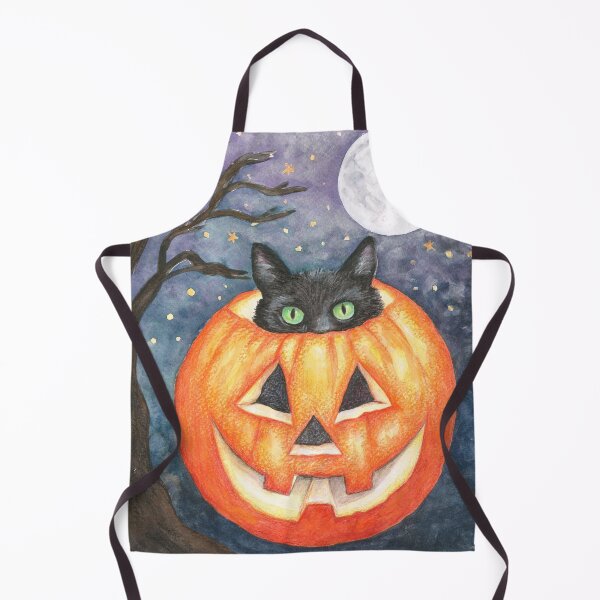 Item preview, Halloween Pumpkin Cat designed and sold by Rhiannon Wolfe Art .