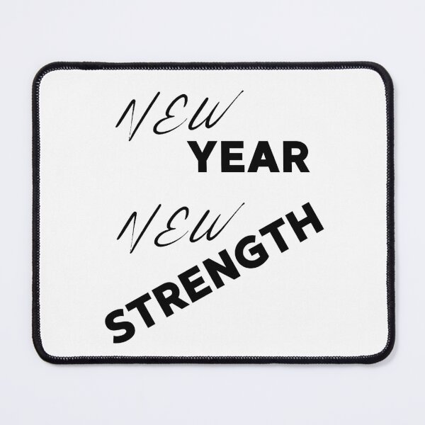 Item preview, New Year New Strength Black and White Minimalist designed and sold by Quote Gallery.
