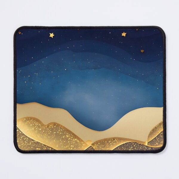 Item preview, Stars, Star, Night, Midnight, Starry, Landscape, Gold, Layered Paper, Paper Cut, Blue, Dark Blue, Dream designed and sold by Golden-Feathers.