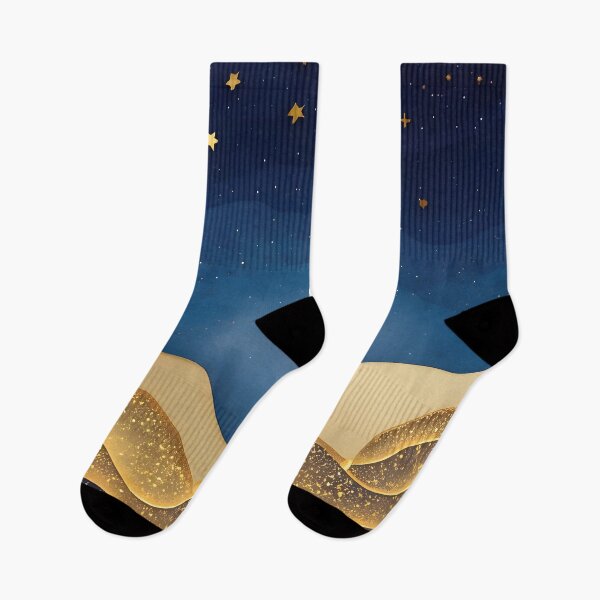 Item preview, Stars, Star, Night, Midnight, Starry, Landscape, Gold, Layered Paper, Paper Cut, Blue, Dark Blue, Dream designed and sold by Golden-Feathers.