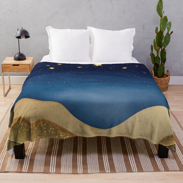 Item preview, Stars, Star, Night, Midnight, Starry, Landscape, Gold, Layered Paper, Paper Cut, Blue, Dark Blue, Dream designed and sold by Golden-Feathers.