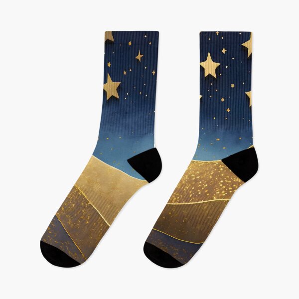 Item preview, Stars, Star, Night, Midnight, Starry, Landscape, Gold, Layered Paper, Paper Cut, Blue, Dark Blue, Dream designed and sold by Golden-Feathers.