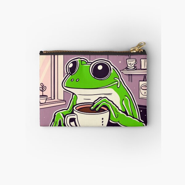 Item preview, Frog drinking coffee comfort designed and sold by Renlexd.