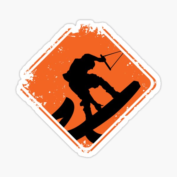 Wakeboard Sign. Sticker