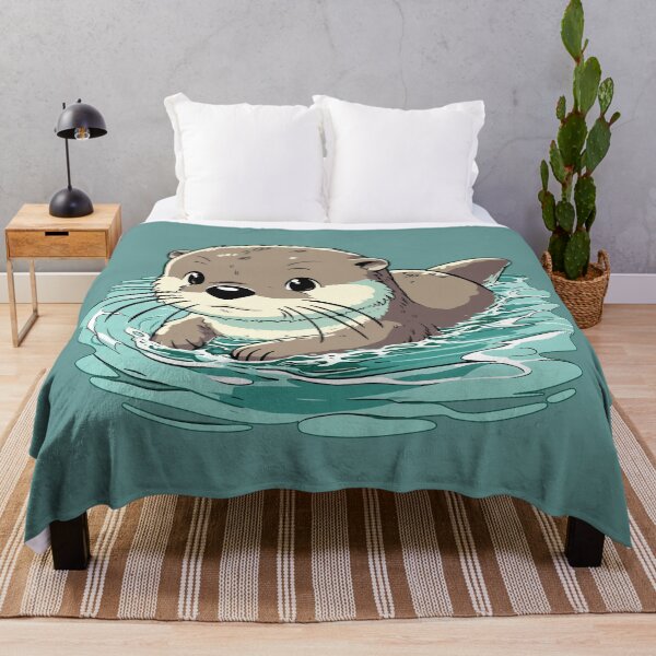 Item preview, swimming baby otter designed and sold by Lunaire Designs.
