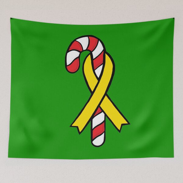 Item preview, Candy Cane Awareness Ribbon (yellow) designed and sold by CaitlynConnor.