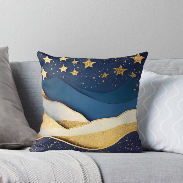 Item preview, Stars, Star, Night, Midnight, Starry, Landscape, Gold, Layered Paper, Paper Cut, Blue, Dark Blue, Dream designed and sold by Golden-Feathers.