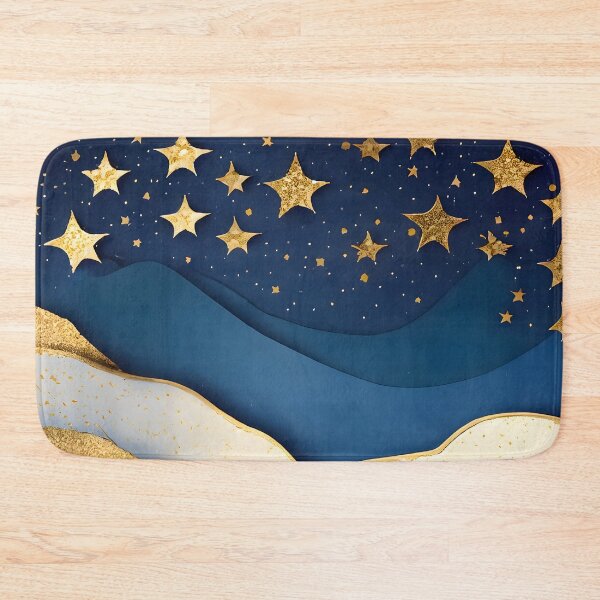 Item preview, Stars, Star, Night, Midnight, Starry, Landscape, Gold, Layered Paper, Paper Cut, Blue, Dark Blue, Dream designed and sold by Golden-Feathers.