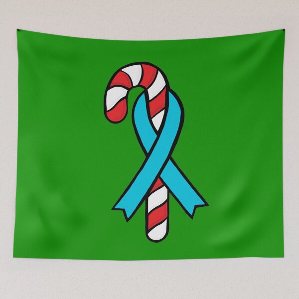 Item preview, Candy Cane Awareness Ribbon (light blue) designed and sold by CaitlynConnor.