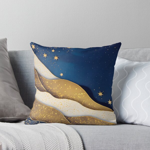 Item preview, Stars, Star, Night, Midnight, Starry, Landscape, Gold, Layered Paper, Paper Cut, Blue, Dark Blue, Dream designed and sold by Golden-Feathers.