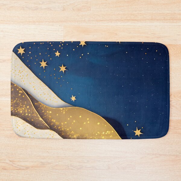 Item preview, Stars, Star, Night, Midnight, Starry, Landscape, Gold, Layered Paper, Paper Cut, Blue, Dark Blue, Dream designed and sold by Golden-Feathers.