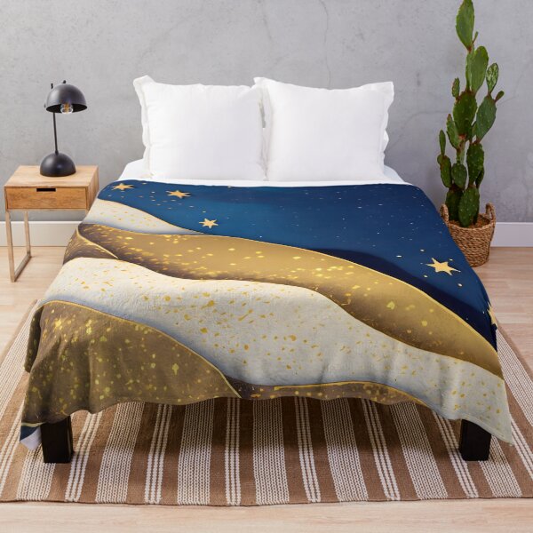 Item preview, Stars, Star, Night, Midnight, Starry, Landscape, Gold, Layered Paper, Paper Cut, Blue, Dark Blue, Dream designed and sold by Golden-Feathers.