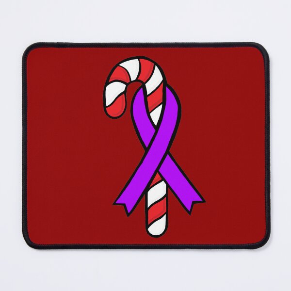 Item preview, Candy Cane Awareness Ribbon (purple) designed and sold by Chronic Illness Awareness Shop.