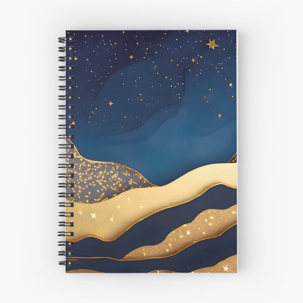 Item preview, Stars, Star, Night, Midnight, Starry, Landscape, Gold, Layered Paper, Paper Cut, Blue, Dark Blue, Dream designed and sold by Golden-Feathers.