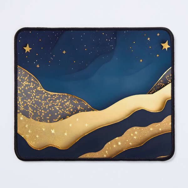Item preview, Stars, Star, Night, Midnight, Starry, Landscape, Gold, Layered Paper, Paper Cut, Blue, Dark Blue, Dream designed and sold by Golden-Feathers.