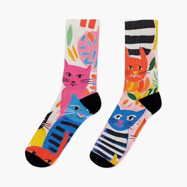 Item preview, Colorful Whimsy Cat Lovers Pattern designed and sold by 21 Dragonflies.