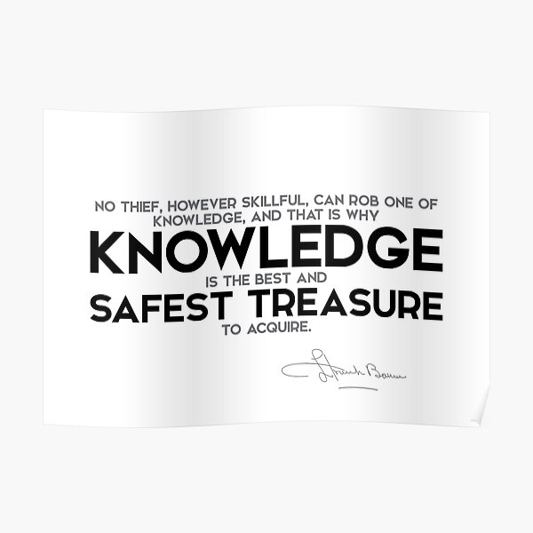 knowledge: safest treasure - l. frank baum Poster