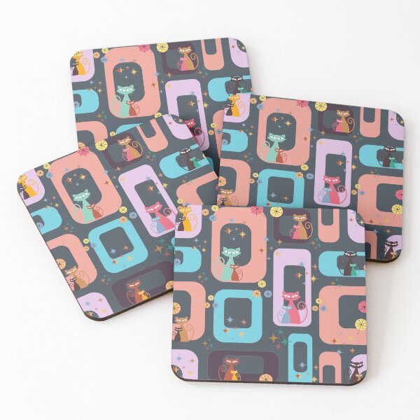 Item preview,  Mid-century cats pattern 1 designed and sold by Nupitz.