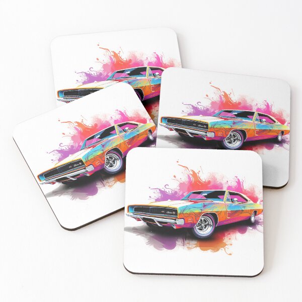 Item preview, 1969 Charger Classic Car Digital Doodle Print designed and sold by StefNomadLife.