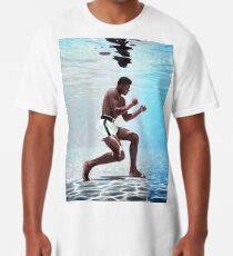 Muhammad Ali Unterwasser buntes Plakat Longshirt