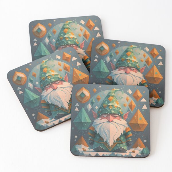 Item preview, Geometric Green Gnome Bliss: Winter Wonderland Collection designed and sold by DragonRealms.