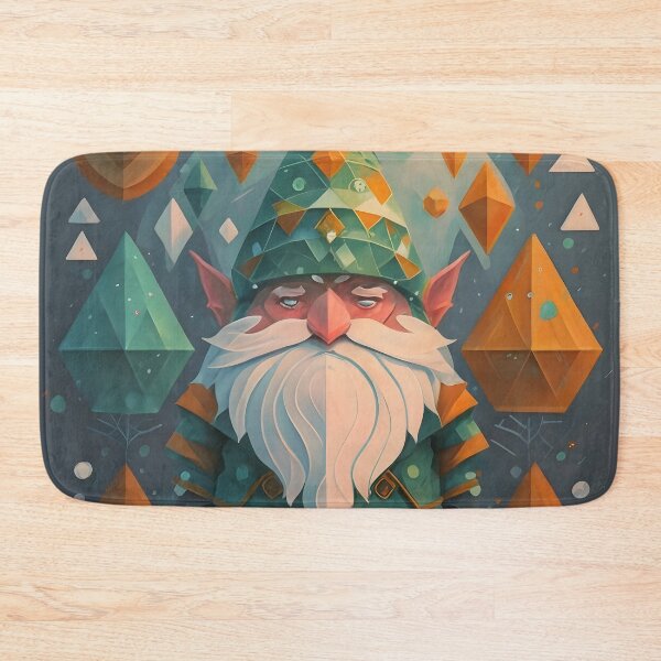 Item preview, Geometric Green Gnome Bliss: Winter Wonderland Collection designed and sold by DragonRealms.