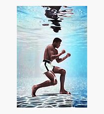 Muhammad Ali Unterwasser buntes Plakat Fotodruck