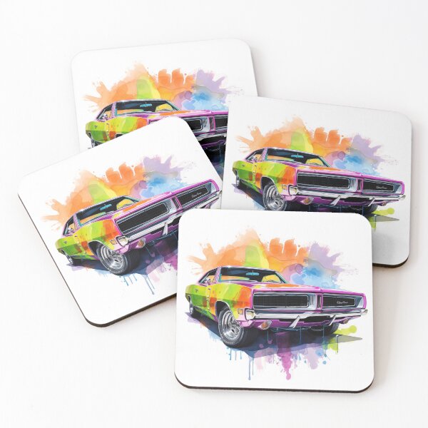 Item preview, 1969 Charger Classic Car Watercolor Print designed and sold by StefNomadLife.