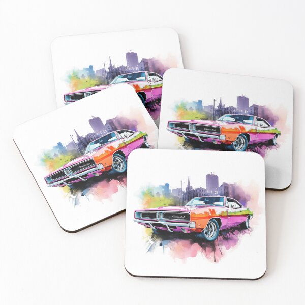 Item preview, 1969 Charger Classic Car Watercolor Print designed and sold by StefNomadLife.