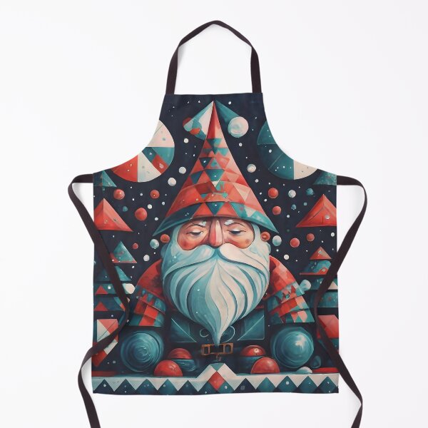 Item preview, Abstract Winter Red Geometric Gnome designed and sold by DragonRealms.